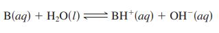 B(aq) + HO(1) BH*(aq) + OH (aq)