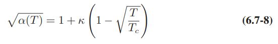 a(T) = 1+k1 +( - T VT (6.7-8)