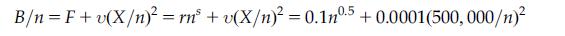 B=F+v(X) = rn + v(X) = 0.1n0.5 + +0.0001 (500, 000)