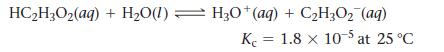 HCHO(aq) + HO(1) H3O+ (aq) + CH3O (aq) K 1.8 x 10-5 at 25 C =