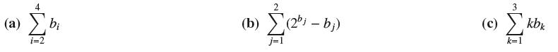 (a) i=2 bi 2 (0)  - 6;) j=1 3   k=1