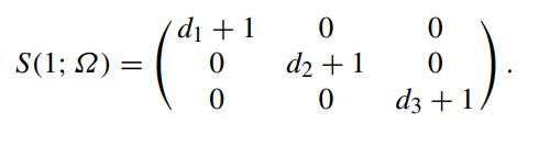S(1; 2): = d + 1 0 0 0 d + 1 0 0 0 d3 + 1