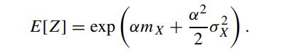 E[Z] = exp amx+ p(amx a -0).