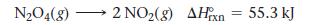 NO4(8) 2 NO(g) AHxn = 55.3 kJ