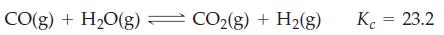 CO(g) + HO(g) = CO(g) CO(g) + H(g) Kc = 23.2 C