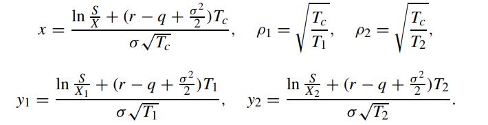 y X = In +(r - q+2) Tc OTc In +(r - q+)T o T1 1--9-- y2 = In + (r-q+)7 0T