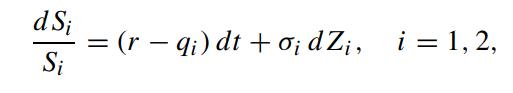 d Si Si = (rqi) dt+o; d Z, i = 1, 2,