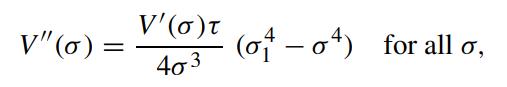 V" (o) = V'(o)t 403 (of - 0) for all o,