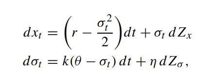 (r - 2/17) dt + do= k(0 - 0) dt + nd Zo, dxt = dt + ot dZx