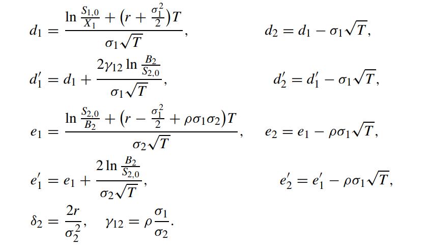 d d' = d + e = $1,0 In S0 + (r + 4)T  82 e =  + 2r 2 In 20+ (r+p0102) T O 2712 In " B2 $2,0 01T 02T B2 2 In