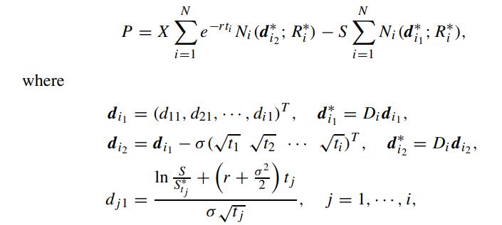 where N N -rti P = Xe  N (d; R)-SNi (d; R), i=1 i=1 di di = d0( T dj1 = (d1, d21, ..., di), d = Did, ... In +