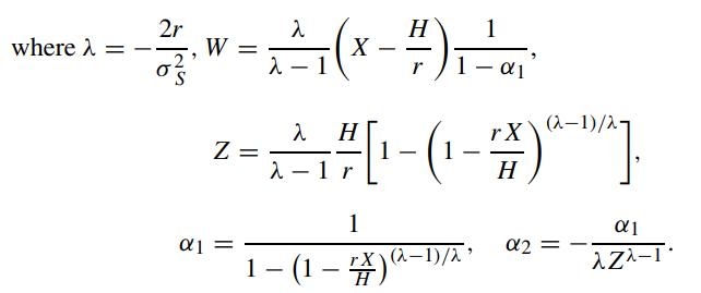 where  = - 2r  H 1 w=14(x-4) a X  -   W  H -(14)] r 1 1 - (1 - ##)(-1)/k rx (2-1)/  2 =  Z-