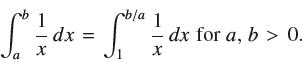 bla 1 1 L = = dx = fi = = dx te - Ja x X dx for a, b 0.