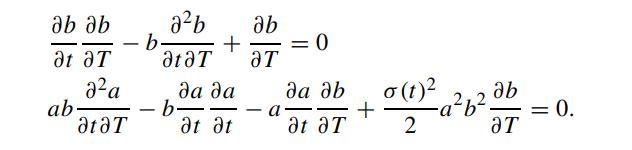 ab ab at aT ab - 2 ataT 22b b. - ab + at T HT   b- at at - a = 0   at aT + o (t)2 2 ab aT ab. = 0.