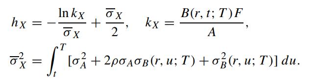 Inkx  + hx = ox 2 T 0} = [" [0 + 20(r, u; T) + 0}(r, u; T)] du. kx = B(r, t; T) F A