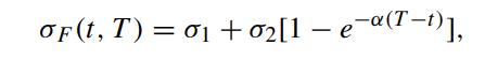 OF(t, T) = 01 +0[1 - e-(T-1)],