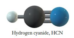 Hydrogen cyanide, HCN