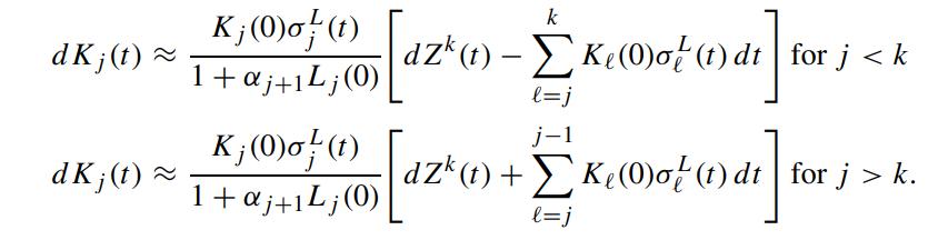 dKj(t) ~ dKj(t) ~ k 1 [d2 (1) -  Ke (0) { (1) dt] for j < k l=j K; (0)of (1) 1+ j+1L; (0) j-1 ( [ l=j Kj