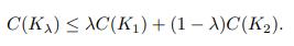 C(K)  AC(K) + (1 - X)C(K2).