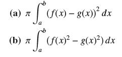 (a)  * (f(x) - g(x)) dx 7 S (56) (b) T (f(x) - g(x)) dx