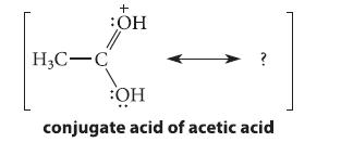H3C-C + :OH  conjugate acid of acetic acid