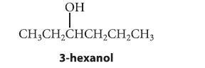 OH I CH3CHCHCHCHCH3 3-hexanol