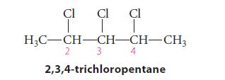 Cl Cl Cl T T HCCHCHCHCH3 3 2,3,4-trichloropentane 2
