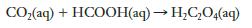 COz(aq) + HCOOH(aq)H,CzO4(aq)