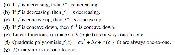 (a) If f is increasing, then f is increasing. (b) If f is decreasing, then f is decreasing. (c) If f is