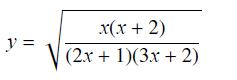 y = x(x + 2) (2x + 1)(3x + 2)