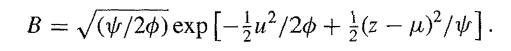= (y/20) exp[-u/20 +  (z  )/4].