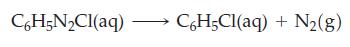 C6H5NCl(aq)  CHCl(aq) + N(g)