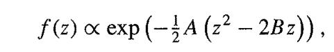 f(z) x exp(-1A (2 - 2Bz)),