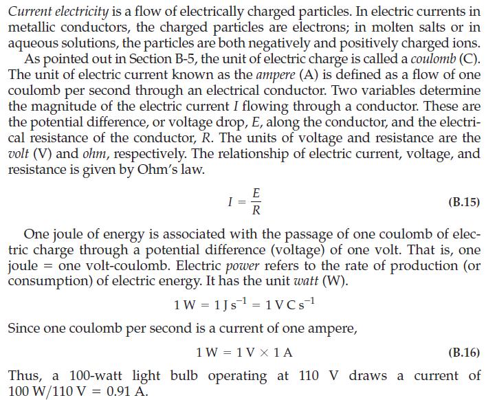 Current electricity is a flow of electrically charged particles. In electric currents in metallic conductors,