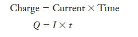 Charge Current X Time Q=Ixt =