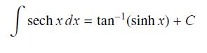 fse sech x dx = tan(sinh x) + C