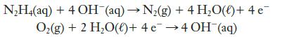NH4(aq) + 4 OH(aq)  N(g) + 4HO(l) + 4e O(g) + 2 HO()+ 4 e 4 OH(aq)