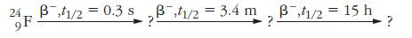 B1/2 = 0.3 s 24 B1/2 9F B ,1/z = 3.4m , B` ,#1/z = 15 h ? ? ?