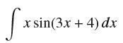 fxsi x sin(3x + 4) dx