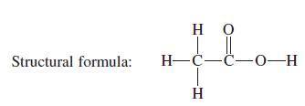 Structural formula: HO || H-C-C-0-H H