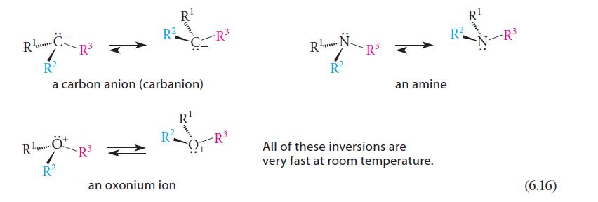 CR 3+ R... R a carbon anion (carbanion) R R R -R R R an oxonium ion R -R RN R -R R RN-R an amine All of these