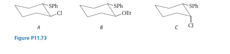 A Figure P11.73 SPh Cl B SPh -OEt C SPh Cl