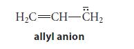 HC=CH-CH allyl anion