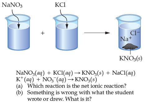 NaNO3 J + KCI 00 CI- Na+ KNO3(s) NaNO3(aq) + KC1(aq)  KNO3(s) + NaCl(aq) K+ (aq) + NO3 (aq)  KNO3(s) (a)