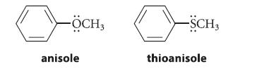 -CH3 anisole -SCH3 thioanisole