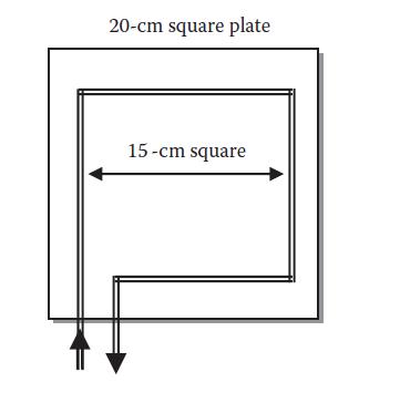 20-cm square plate 15-cm square