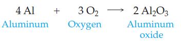 4 Al Aluminum + 30 Oxygen 2 AlO3 Aluminum oxide