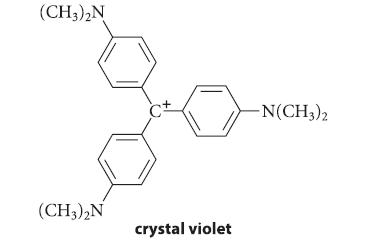 (CH3)2N (CH3)2N crystal violet -N(CH3)2
