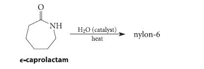 O NH E-caprolactam HO (catalyst) heat nylon-6