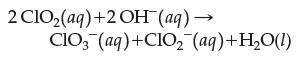 2 C10(aq) + 2OH (aq)  ClO3 (aq) +CIO (aq)+HO(1)